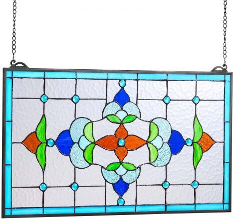 Vevor Βιτρό Κρεμαστό Τζάμι Tiffany Αλυσίδα 26 X 16 Ίντσες Hxfxcsblbhxfya1ql001v0