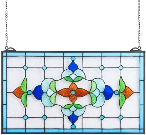 Vevor Βιτρό Κρεμαστό Τζάμι Tiffany Αλυσίδα 26 X 16 Ίντσες Hxfxcsblbhxfya1ql001v0