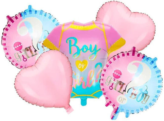 Set 5 Baloane Folie Albastru Jumbo 61.5buc
