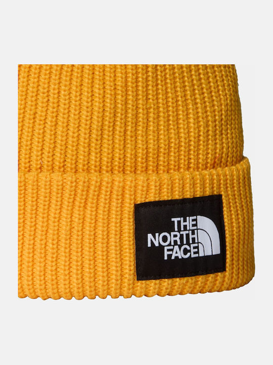 Salty Beanie Unisex Beanie Knitted in Gold color