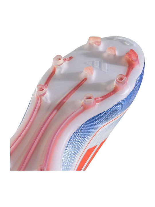 adidas F50 Pro Ποδοσφαιρικά Παπούτσια με Τάπες FG Cloud White / Solar Red / Lucid Blue