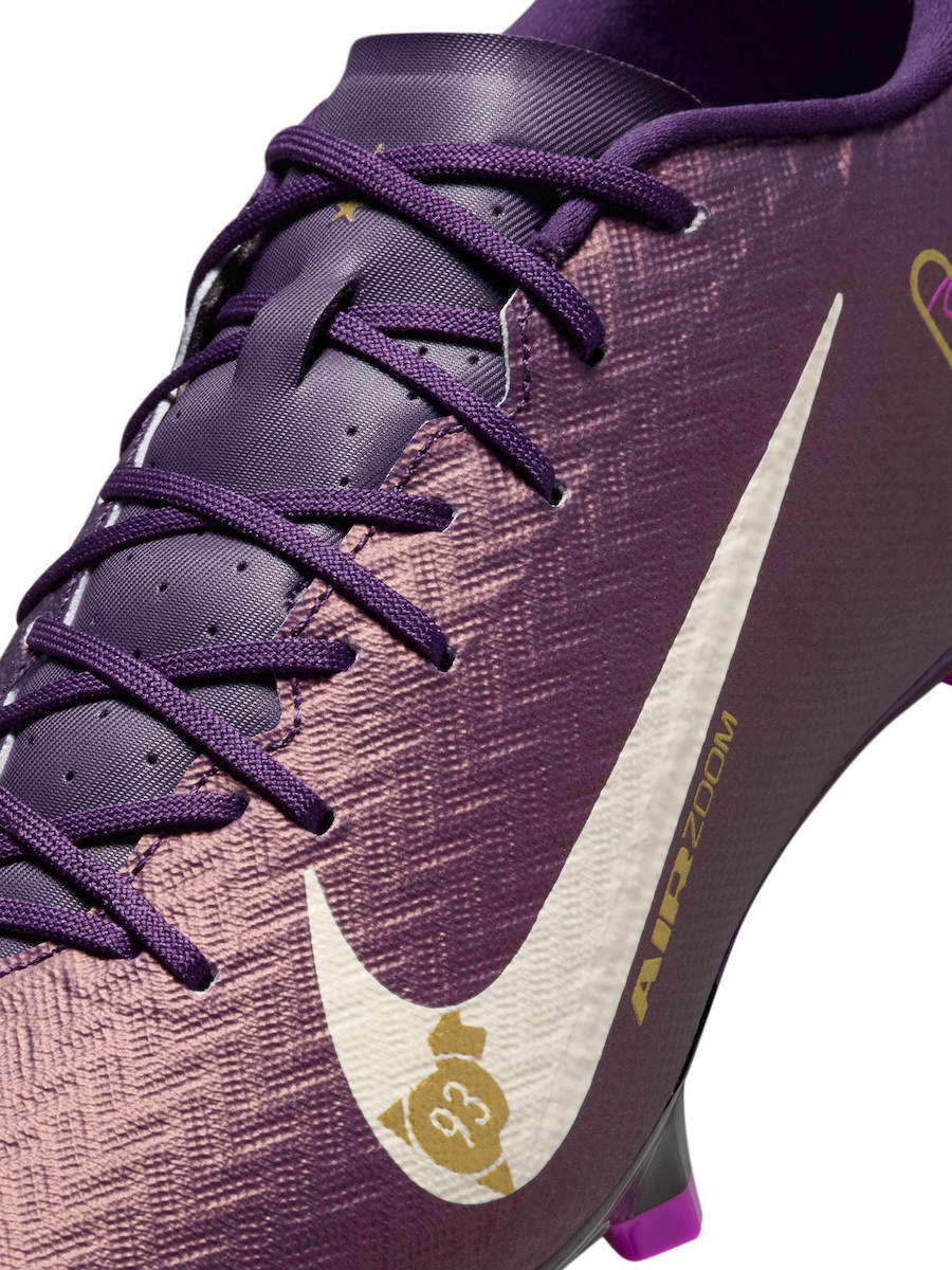 nike purple and gold football cleats