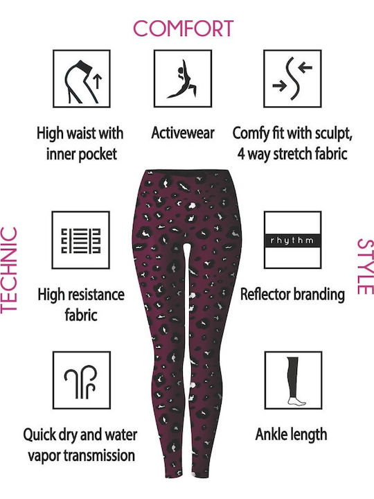 Dri-Fit Instruire Colanti de femei Colanti Burgundy