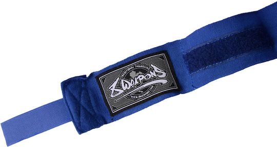 8 Weapons Semi-Elastic Martial Arts Hand Wraps 5m Blue