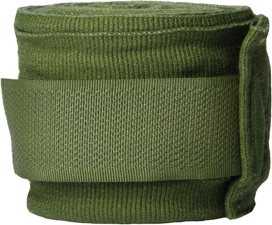 8 Weapons Semi-Elastic Martial Arts Hand Wraps 5m Olive Green