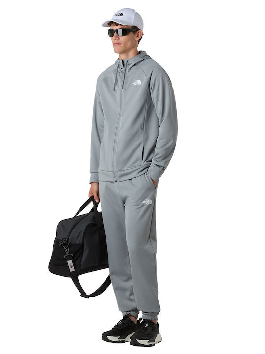 Full Ανδρική Ζακέτα Fleece με Κουκούλα Γκρι