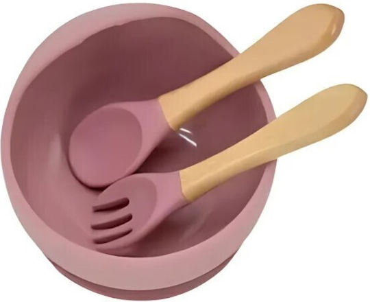 Set Essgeschirr aus Silikon mit rutschfester Basis Braun 10Stück für 6+ Monate
