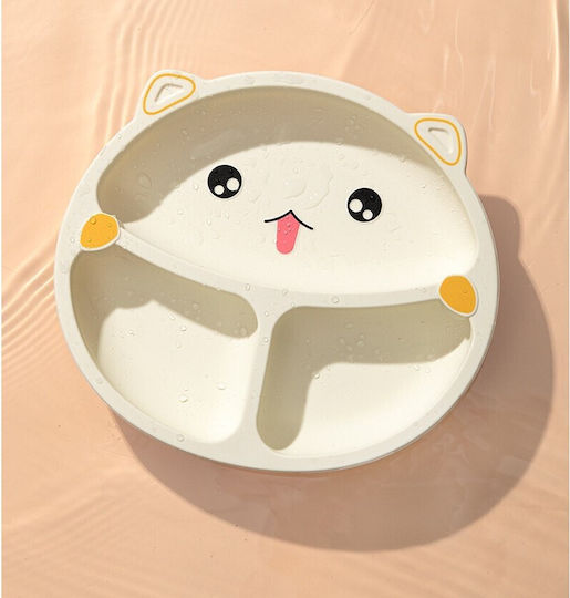 Set Essgeschirr aus Silikon Beige 5Stück für 12+ Monate