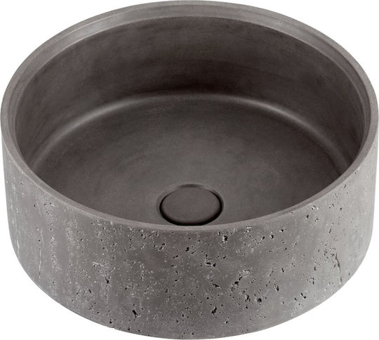 Naron Nr-b001 Aufgesetztes Waschbecken Stein 39.5x12cm Black