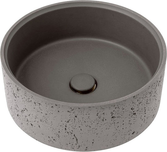Naron Nr-b001 Aufgesetztes Waschbecken Stein 39.5x12cm Black