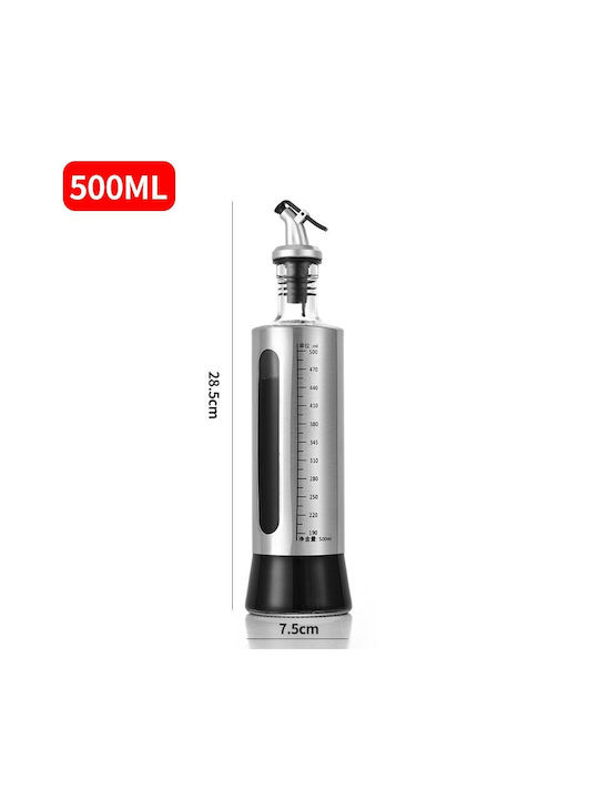 Ölkanne aus Edelstahl mit Ausgießer 500ml