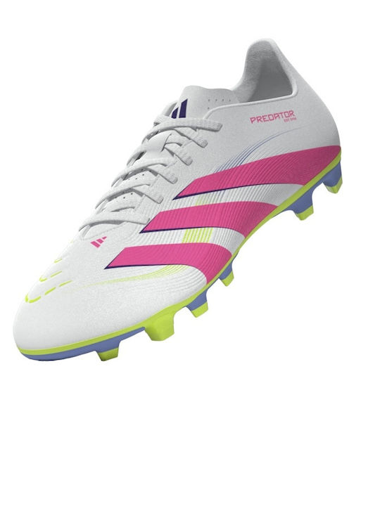 adidas Predator Club Fußballschuhe mit Stollen Weiß