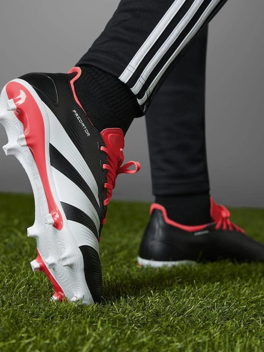 adidas Predator League Ποδοσφαιρικά Παπούτσια με Τάπες FG Core Black / Cloud White / Solar Red