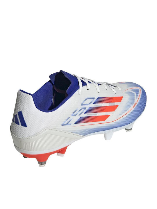 adidas F50 League Fußballschuhe mit Stollen Cloud White / Solar Red / Lucid Blue