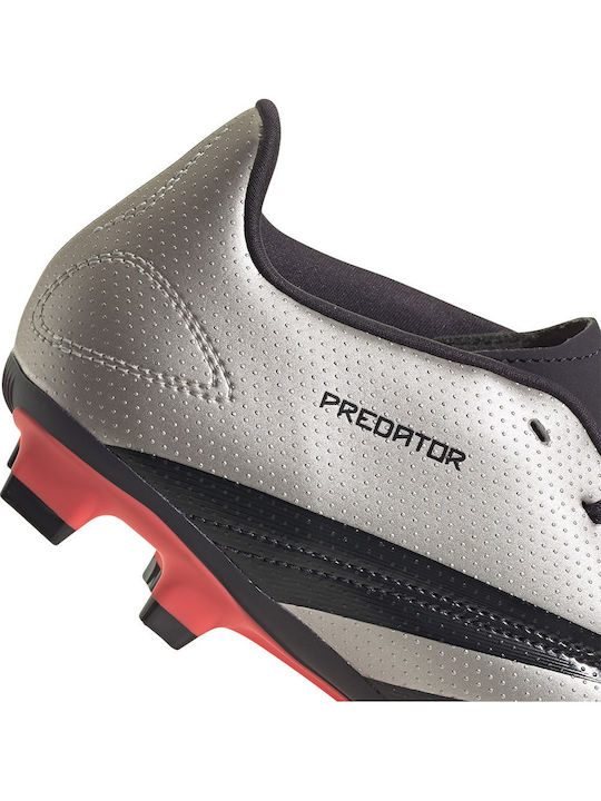 adidas Predator Club Football Shoes with Cleats Silver