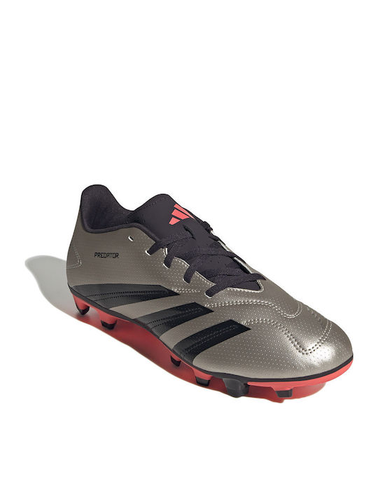 adidas Predator Club Football Shoes with Cleats Silver