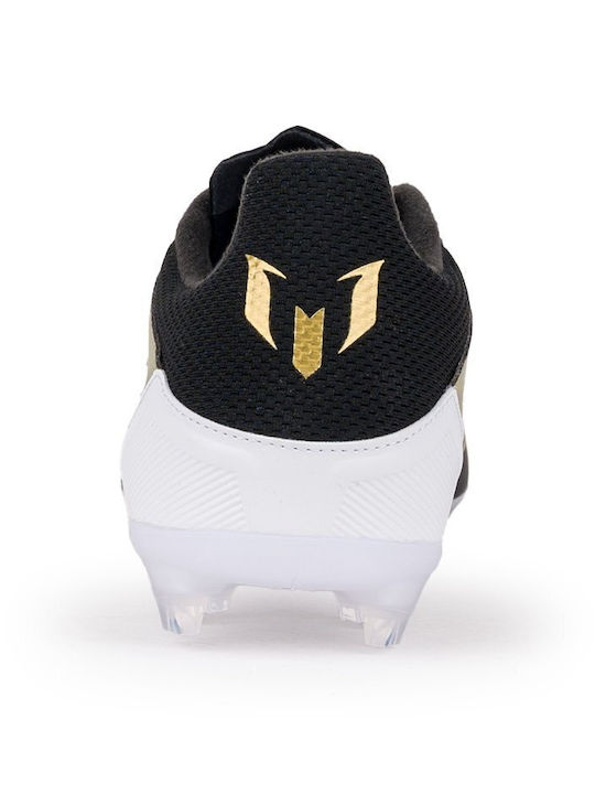 adidas F50 League Messi Football Shoes with Cleats Gold Metallic / Cloud White / Core Black