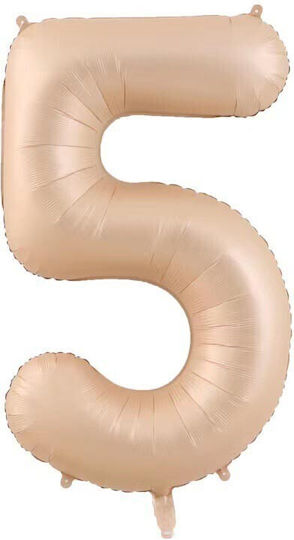 Balon Folie Jumbo Număr 5 Transparent 100buc