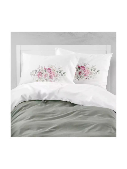 Borea Home Textiles Ζεύγος Μαξιλαροθήκες Agnes 010204018912 Λευκό 50 X 70 2 50 X 70 Cm