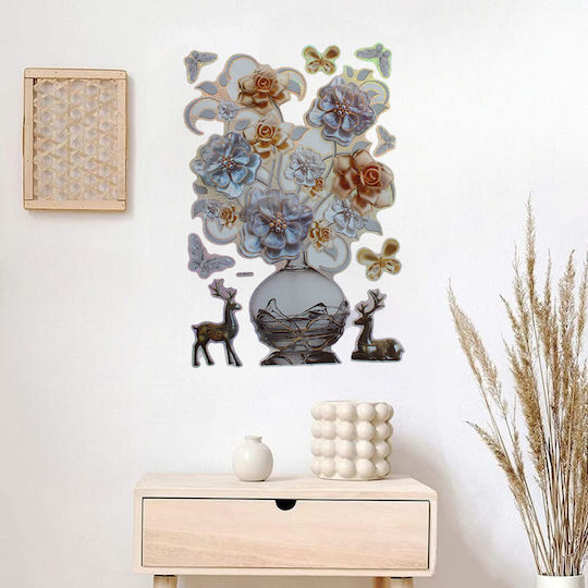 Wall Decorative Stickers 8d Vase Flowers Home Decor 2dis15