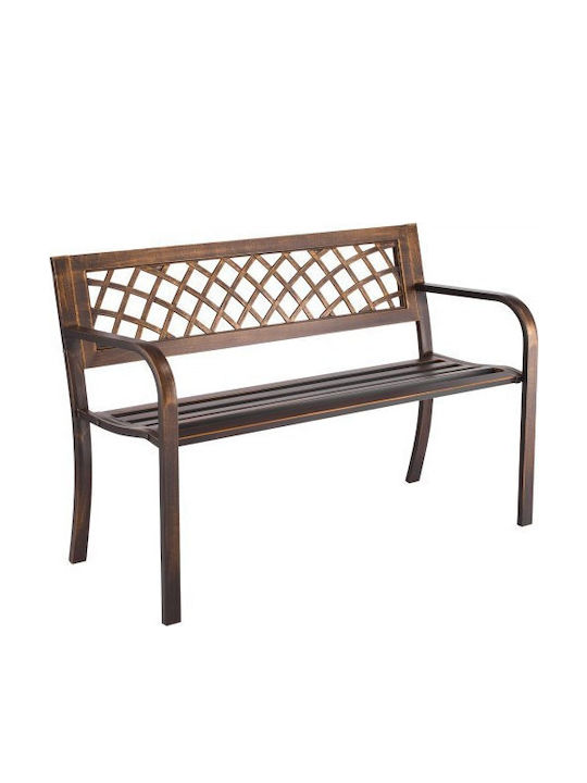 Vevor Outdoor-Sitzbank Gartenbank 116 Cm Metallrahmen PVC Mesh Rückenlehne Veranda