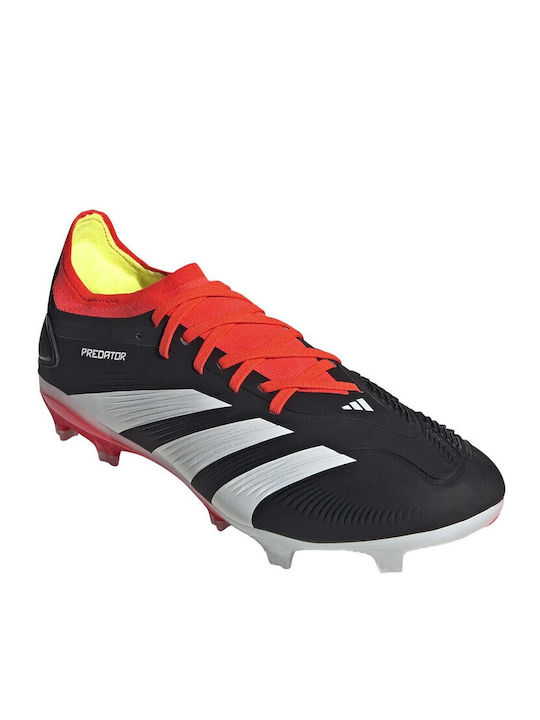 adidas Predator Pro Football Shoes with Cleats Core Black / Cloud White / Solar Red
