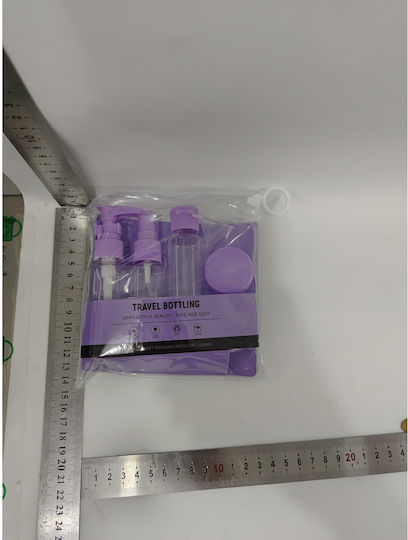 Set Recipiente Cosmetice Flippy 5 Bucăți Pouch Călătorie Reutilizabile Material Plastic Mov 40 Ml 10g