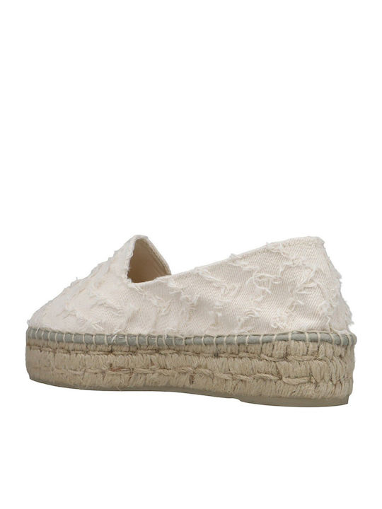Din material textil Espadrile dama în culoarea Alb
