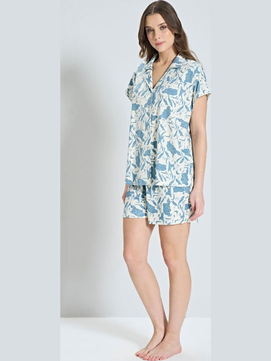 Pijadore Set Pijamale pentru Femei Blue