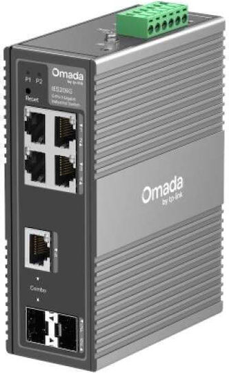 TP-LINK Omada Negestionat L2 Switch cu 4 Porturi Gigabit (1Gbps) Ethernet și 2 Porturi SFP