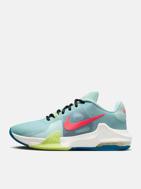 Air Max Impact 4 High Basketball Shoes Jade Ice / Industrial Blue / Light Lemon Twist / Bright Crimson