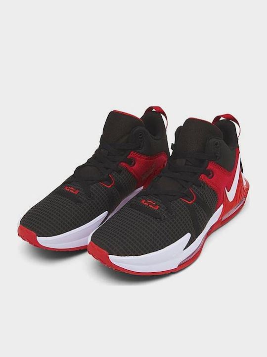 Lebron Witness 7 Low Basketball Shoes Black / University Red / White
