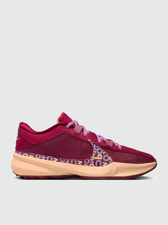 Giannis Freak 5 "Alphabet Bros" Χαμηλά Μπασκετικά Παπούτσια Noble Red / Desert Berry / Guava Ice / Ice Peach