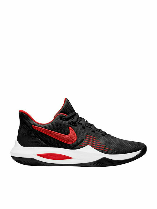 Precision 5 Low Basketball Shoes Black / University Red / White