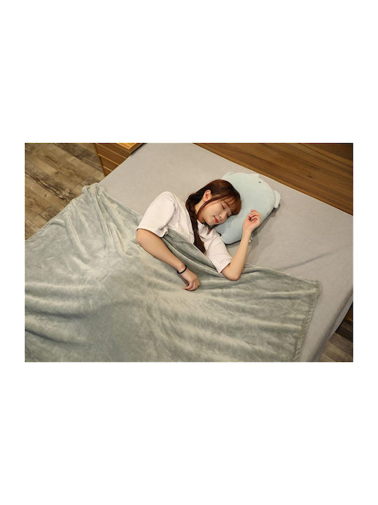 Blanket Cot Cotton Green 100x170cm