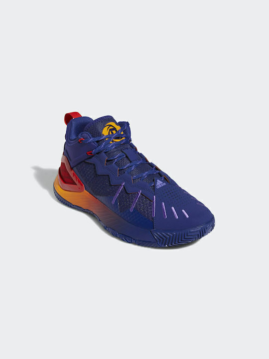 D Rose Son Of Chi High Basketball Shoes Legacy Indigo / Purple Rush / Vivid Red