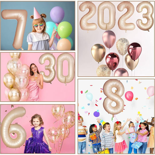 Luftballon Folie Jumbo Zahl 7 Transparent 100cm