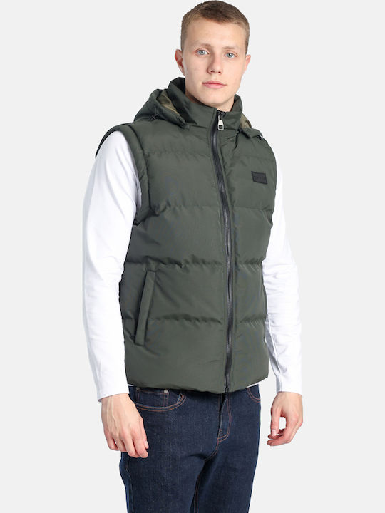 Sleeveless Jacket Puffer Olive