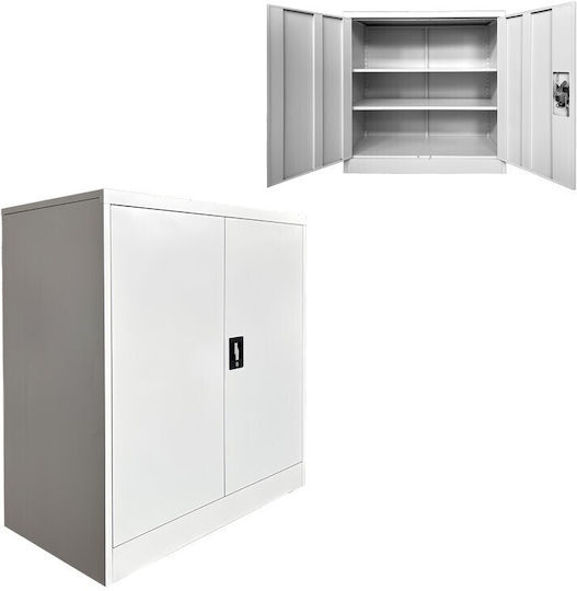 Double-leaf Metal Cabinet with Locking Capability 90x45x90 cm
