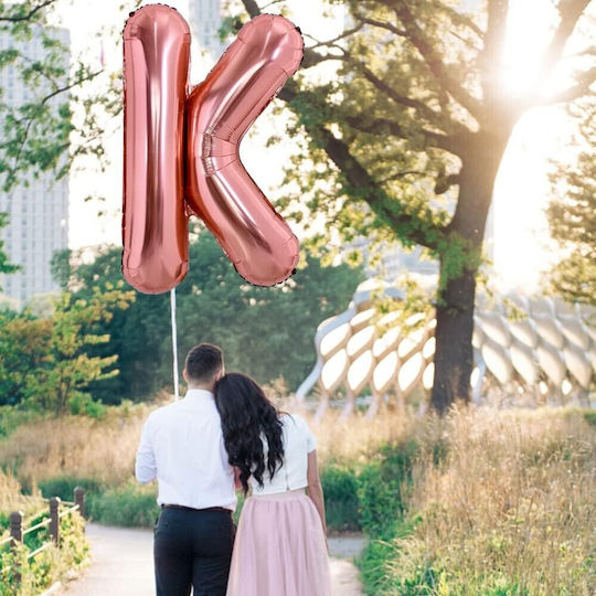 Balon Folie Jumbo Literă Κ Rose Gold 100buc