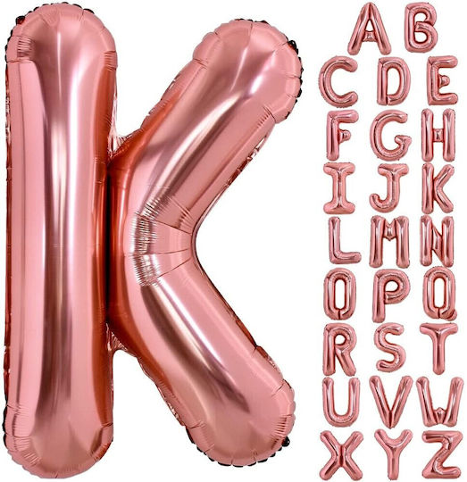 Balon Folie Jumbo Literă Κ Rose Gold 100buc
