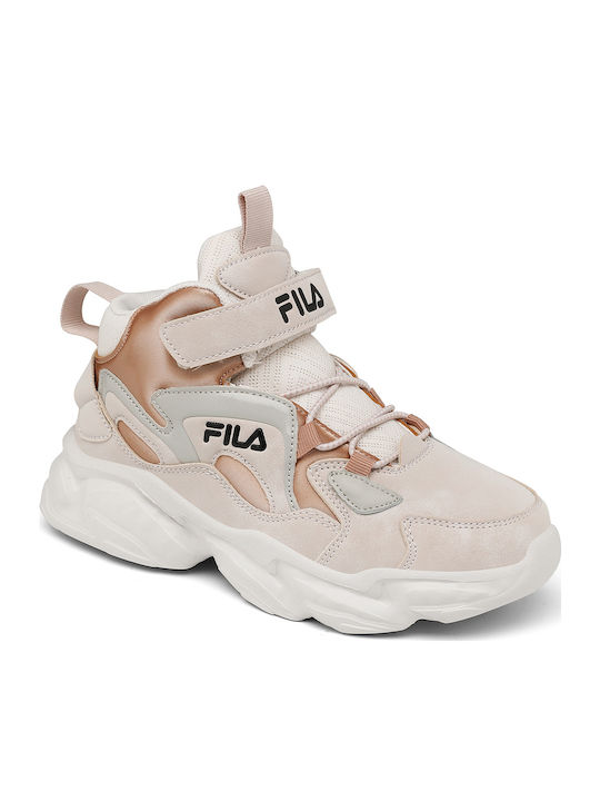 Παιδικά Sneakers High με Σκρατς Ροζ