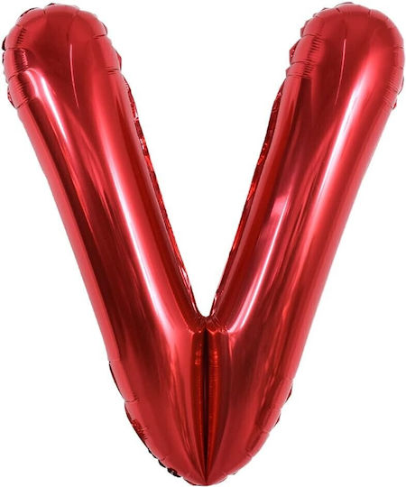 Luftballon Folie Buchstabe V Rot 40cm