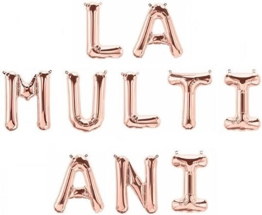 Set 10 Luftballons Folie Beige Buchstaben 40cm