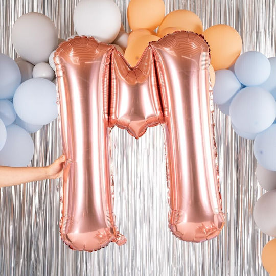 Luftballon Folie Jumbo Buchstabe Μ Rose Gold 100cm