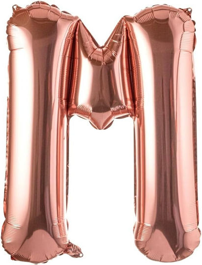 Luftballon Folie Jumbo Buchstabe Μ Rose Gold 100cm