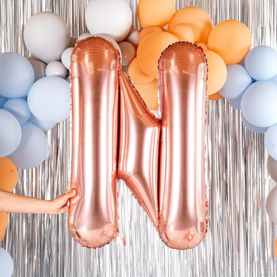 Balon Folie Jumbo Literă Ν Rose Gold 80buc