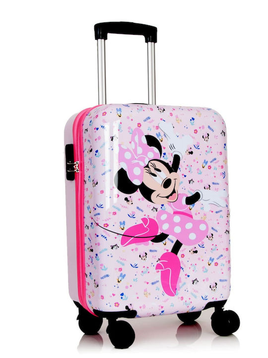 Safta Hard Pink Cabin Suitcase With 4 Wheels