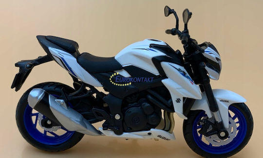 Maisto Suzuki GSX-S750 Φιγούρα Μοντελισμού Μηχανή Λευκή σε Κλίμακα 1:18