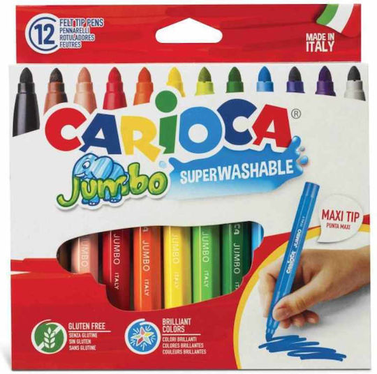 Carioca Jumbo Markere de Desen 6mm Set 12buc